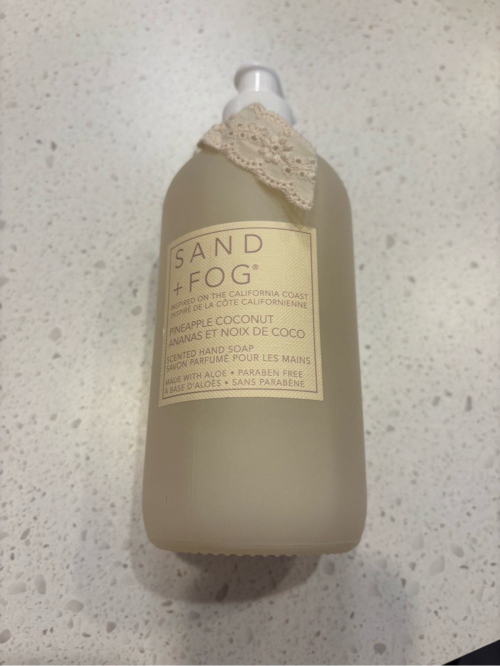Sand and Fog Pineapple Coconut Scented Hand Soap - Glass bottle